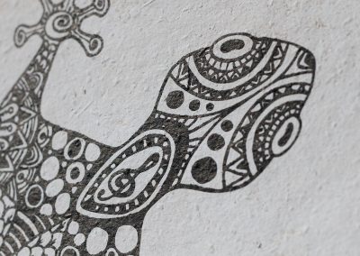 Musical Gekko - drawing detail